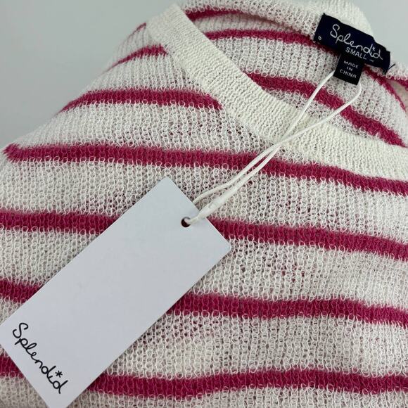 Splendid Striped Twist Hem Sleeveless Sweater Tank Top - Picture 8 of 11